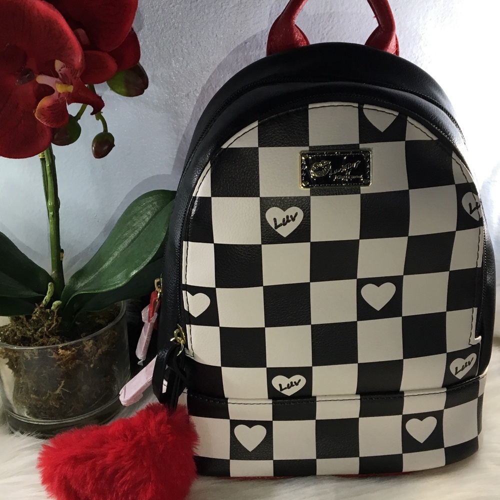 Betsey Johnson Small Checkered Backpack ♥️♠️